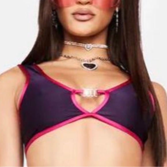 Dolls Kill Tops - Euphoria Maddie Bling Crop Top